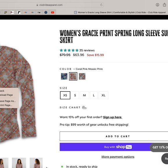 Club Ride Gracie Long Sleeve - Picture 3 of 3